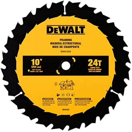 UPC: 0885911740500 | DeWalt DWA11024 Table Saw Blade 24-Tooth x 10 In. – Quantity 1