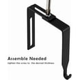 thumbnail image 5 of 4 Pcs Adjustable Cubicle Hangers Over Door Hook Metal Black Cubicle Hooks Picture Hanger Door Mirror Hooks Office Cubicle Whiteboard Hanger, 5 of 5