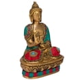 thumbnail image 5 of ARTVARKO Brass Buddha Vitarka Statue Multicolor Sculpture Idol for Home Decor Vastu Feng Shui Religious Gift Good Luck Idol Table Showpiece 7 Inches, 5 of 6