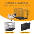 thumbnail image 6 of Large Dog Crate for Large Dogs, XL 42 inch Dog Cage with Divider and Double Door for large Medium Small Dogs ,Indoor Outdoor Folding Wire Pet Dog Kennel with Tray and Handle,Black, 6 of 8