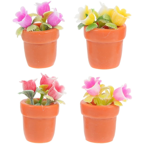 4 minicasas de bonsái para decorar el jardín, plantas artificiales