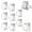 8pcs, variant on Universal Adhesive 360° Rotating Hanging Ring, Curtain Rod Holder and Towel Bar Bracket