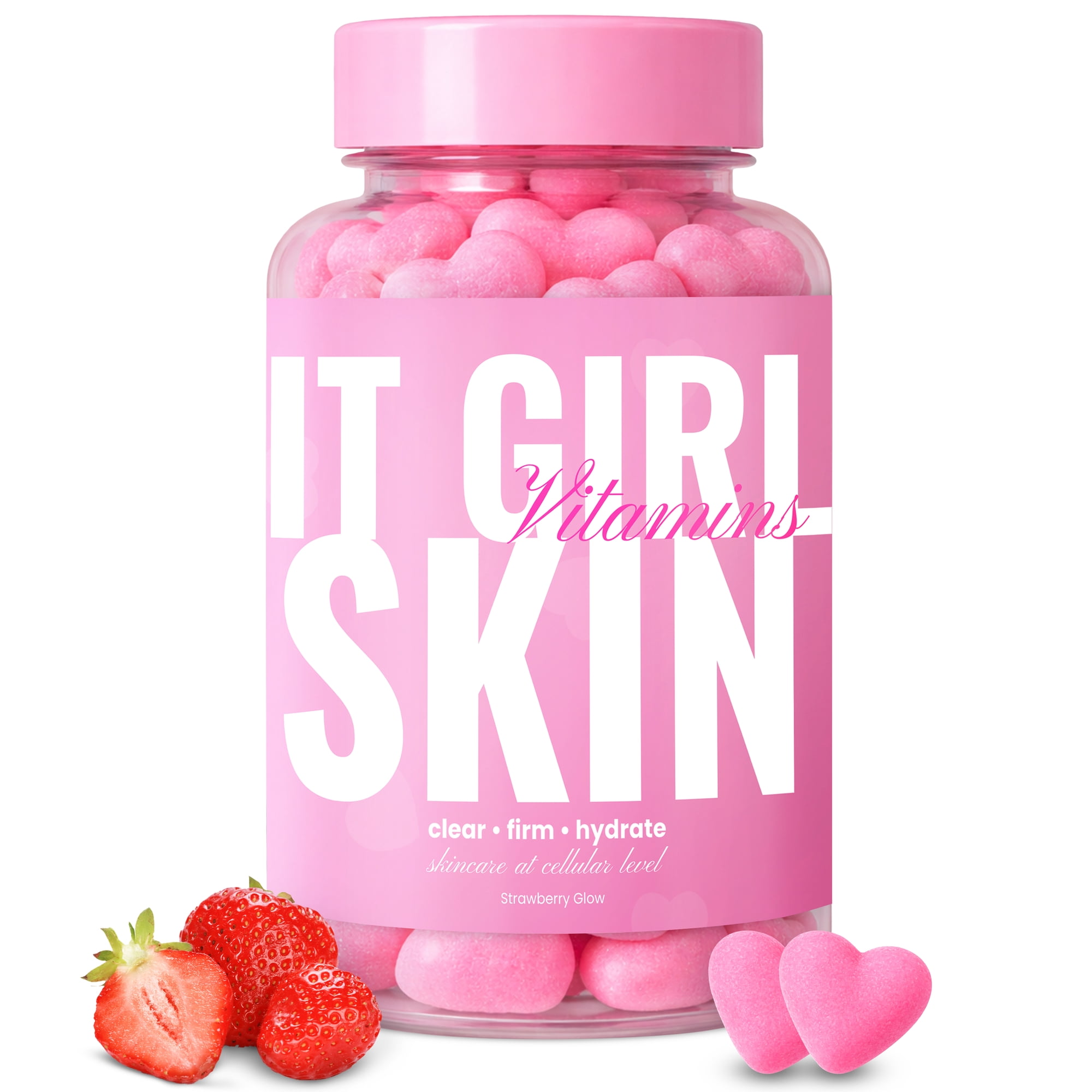 It Girl Skin Glow Gummies for Women, Collagen Peptides, Retinol, Antioxidants, Sea Moss, Skincare Superfoods, Vitamins & Minerals, Fatty Acids, 60 Ct