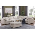 thumbnail image 3 of Luxury L-Shaped Modular Sectional Sofa with Ottoman, 3 of 5