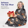 thumbnail image 7 of Catalonia Full Body Oversized Blanket Hoodie Sweatshirt, Extra Long Wearable Fleece Pullover, Gift for Adult Men Women Wife Girlfriend, 7 of 7