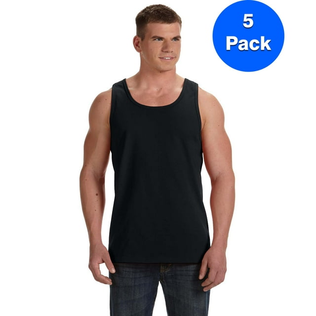 Fruit Of The Loom Men's HD Cotton Tank - 39TKR (Pack Of 5)