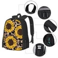 thumbnail image 4 of XMXT Travel Laptop Backpack for School Work, Leopard Sunflower Print Large Capacity Bookbag Travel Bag Backpacks for Women Men, 4 of 9