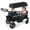 Black, variant on Bobiber Collapsible Wagon Stroller 4 Seater with 5-Point Harnesses, Canopy, Storage Bag, Adjustable Handlebar, 2 Cup Holders, Grey