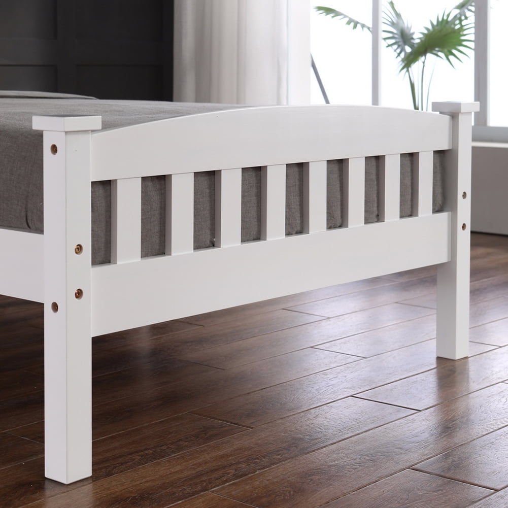Kadyn Twin Over Twin Bunk Bed, Over Twin Bunk Bed with Headboard, Modern Bunk Bed Frame for Kids Adults, White