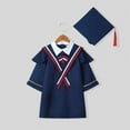thumbnail image 3 of Graduation Gowns Kindergarten Cap and Gown with Tassel Outfits Set Little Girl Graduation Dress for Kids 5-6 Years, 3 of 7