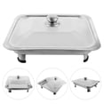 thumbnail image 3 of 1Set Stainless Steel Buffet Food Plate Rectangular Shape for Commercial Users 34.00X28.00X9.60CM, 3 of 8