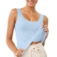 thumbnail image 1 of Camiseta larga sin mangas para mujer: talla grande, escote en V, espalda descubierta, estilo deportivo, camiseta elegante informal para el verano, 1 of 4