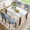 Gray + White, variant on Harper & Bright Designs Faux Marble Dining Table Set for 4, 5 Pieces Rectangle Dining Table with 4 Upholstered Chairs for Small Space Kictchen, Beige+Brown, White