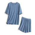 thumbnail image 2 of Pijama Cortos Seda De Hielo Cómodo Para Hombre 2 Piezas, 2 of 8