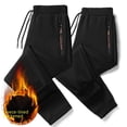 thumbnail image 4 of Pantalones de hombre con tobillo atado, pantalones casuales de otoño e invierno, estilo coreano, pantalones deportivos de hombre con cremallera amarilla gruesa y forro polar de talla grande, 4 of 6