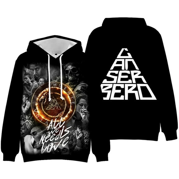Canserbero Logo Hoodies Vida Album Merch Hooded Sweatshirts Men Women Fashion Casual Hip Hop Streetwear Pullovers