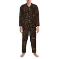 thumbnail image 3 of Hirioo Polynesian Turtles for Men's Pajama Sets 2 Piece Pjs Men's Long-Sleeved Pajama Set Button Down Sleepwear,S-XXL-XX-Large, 3 of 7