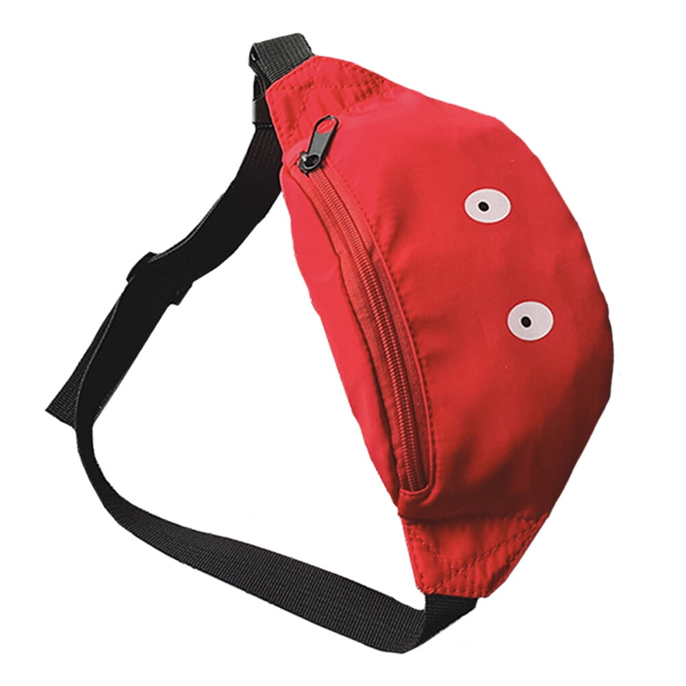 NUOLUX Kids Waist Bag Novelty Funny Small Eyes Fanny Pack Personality  Leisure Belt Hip Bag (Black) 