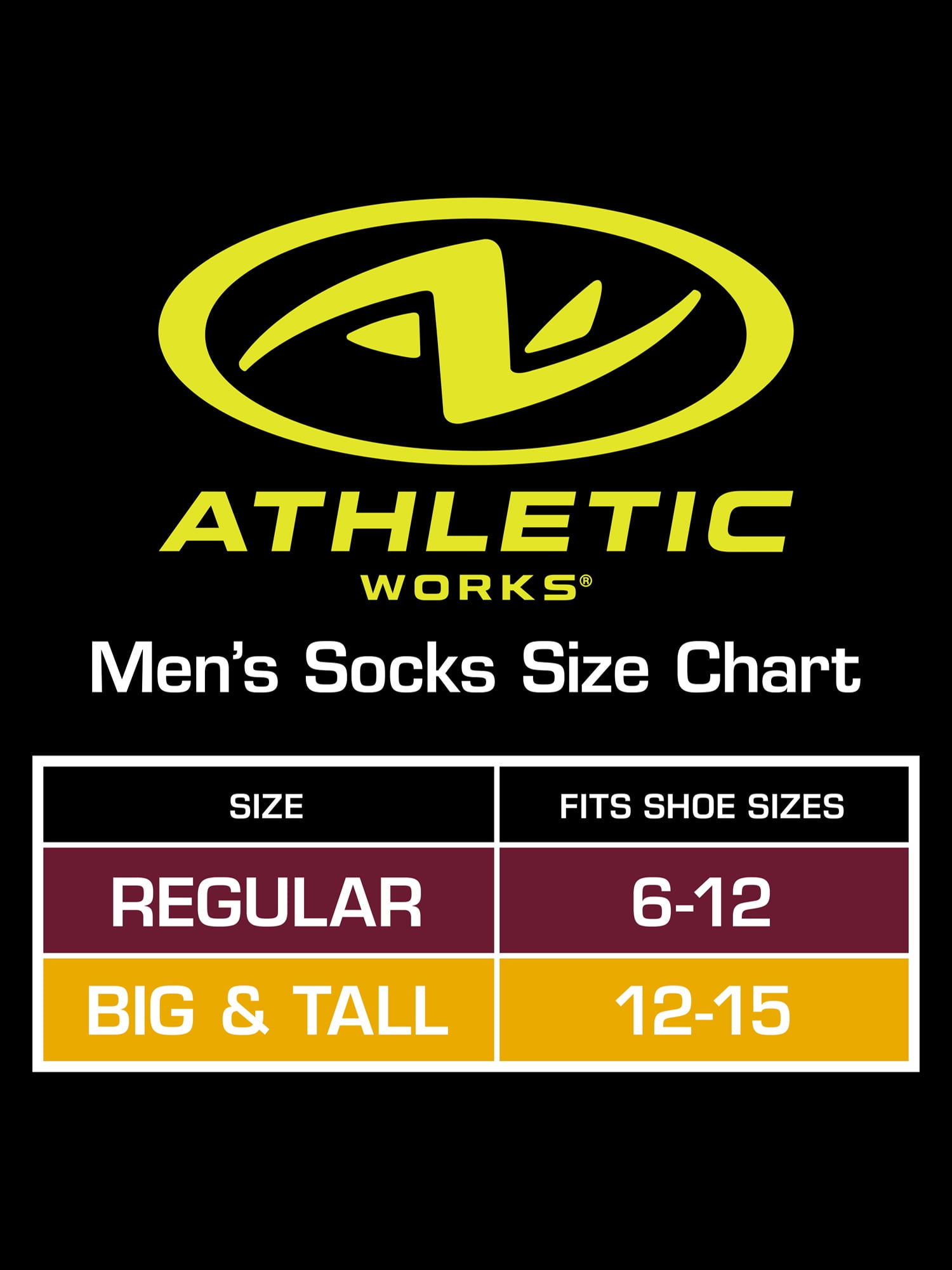 Athletic Works Men's Ankle Socks, 6-Pack