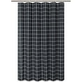 thumbnail image 1 of Extra Long Textured Fabric Shower Curtain 72" Width by 84" Length, Black Checkered Printed Bathroom Curtain, Machine Washable, 1 of 5