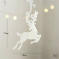 thumbnail image 3 of Fnochy White Reindeer Ornaments for Christmas Tree, Plastic Glitter Reindeer Hanging Figurine Ornament Packs for Christmas Decoration, 4.3 Inches Height, 3 of 4