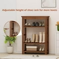 thumbnail image 5 of Shoe Rack for Front Door Entrance Bamboo Shoe Organizer Free Standing Shoe Cabinet Narrow Shoe Storage Shelf for Entryway, Closet and Doorway Brown, 23.6", 5 of 13