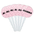 thumbnail image 1 of Jessenia Cupcake Picks Toppers - Set of 6 - Pink Speckles, 1 of 1