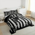 thumbnail image 3 of jejeloiu Motocross Truck Twin Comforter Sets,Black White Bedding Set For Boys Men Reversible 2-Piece, 3 of 8