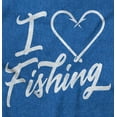 thumbnail image 2 of I Love Fishing Hook Heart Cute Cool Girls Kids T Shirt Tees Teen Brisco Brands L, 2 of 6