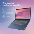 thumbnail image 2 of Lenovo IdeaPad Slim 3 Chromebook Laptop, 14" FHD Touchscreen Laptop, MediaTek Kompanio 520, 4GB RAM, 64GB eMMC, Wi-Fi 6, Chrome OS, Abyss Blue, 2 of 5