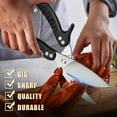 thumbnail image 4 of Detachable Poultry Scissors(Black), Shark Tooth Kitchen Scissors-26*8cm, Multifunctional Professional Kitchen Scissors for Cutting Bones, Meat, Poultry, Vegetables and Seafood, 4 of 5