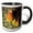 Black/White, variant on 3drose, Sonora Barrel Cactus with Flower Buds, Saguaro National Park, Arizona, 11oz Two-tone Black Mug