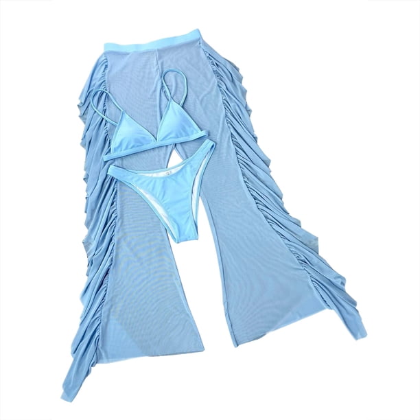 Traje de baño de malla con cordones de color sólido con estilo para mujer OAVQHLG3B Store lin121212