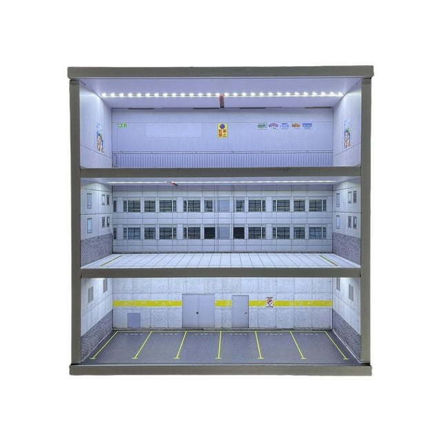 Vitrina para coches a escala 1/64, escenario en miniatura, garaje, diorama. Estilo E