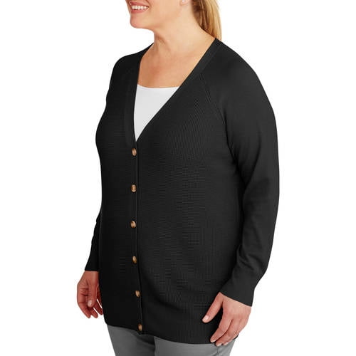 Faded Glory Faded Glory Women's PlusSize Boyfriend Cardigan