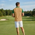 thumbnail image 4 of Trgacdwlo Color Block Men's Polo Shirts Lightweight Quick Dry Short Sleeve Shirts Men Summer Outdoor Hiking Golf Polo Shirt Men Khaki XXXL, 4 of 8