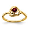 thumbnail image 1 of Diamond2Deal 14k Bague Triangle en Or Jaune pour Femmes Taille - 7, 1 of 2