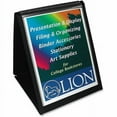 thumbnail image 2 of Lion Flip-N-Tell Display Easel Books Letter - 8 1/2" x 11" Sheet Size - 40 Sheet Capacity - 20 Pocket(s) - Polypropylene - Black - 1.04 lb - Recycled - 1 Each, 2 of 2