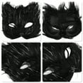 thumbnail image 3 of Unique Bargains 1 Pc Foxes Party Mask Black Plastic, 3 of 5