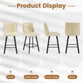 thumbnail image 5 of DRLOVELY Set of 4 Swivel Bar Stools, PU Leather 24.5" Counter Height Chairs with Back, Industrial Metal Footrest for Kitchen Island, Beige, 5 of 11