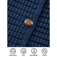 thumbnail image 5 of Women Knit Cardigan Sweaters Fall Fashion Long Sleeve Button Down Trendy Casual Jacket Winter Clothes Dark Blue S, 5 of 7