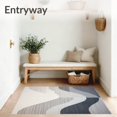 thumbnail image 3 of ODIKA 8'x10' Machine Washable Non-Slip Area Rug, Grey Plush Including U Shaped Contoured High Traffic Rug, Gray, 104579, 3 of 7