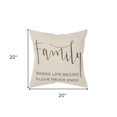 thumbnail image 2 of Gray Cream Canvas Family Love Throw Pillow, 2 of 7