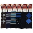 thumbnail image 4 of Graduated Colorful Travel Athletic Cotton Compression Mild (8-15 mm Hg) Knee High Socks 6 Pairs For Men, 4 of 4