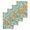 Blue Orange, variant on Turquoise Boho Floral Kitchen Dish Towels for Drying Dishes Set of 4, Vintage Abstract Art Ethnic Flowers Waffle Weave Microfiber Hand Tea Bathroom Towels Quick Dry & Absorbent Towel 15.7x23.6