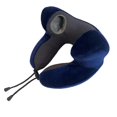 thumbnail image 4 of Almohada de viaje Memoria de espuma ergonómica almohada de cuello de cojín en forma de forma transpirable para avión para viajar en reposo descansando Azul profundo, 4 of 10