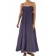 thumbnail image 1 of Vestido largo sin mangas de verano con tirantes finos y ribetes en contraste para mujer, 1 of 5