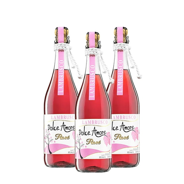 PACK DE 3 VINO ROSADO ESPUMOSO DOLCE AMORE LAMBRUSCO 750ML