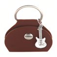 thumbnail image 2 of DEELLEEO PU Leather Guitar Pick Holder With Keyring & Pendant Plectrum Key Fob Cases Bag, 2 of 6