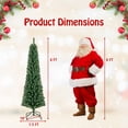 thumbnail image 3 of Gymax 6 FT Pencil Christmas Tree Artificial Xmas Tree with 392 Memory Wire Branch Tips, 3 of 10